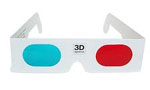Anaglyph glasses for simple viewing of 3D stereo video