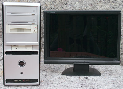 Used Matrox RTX100 editing PC with LCD monitor
