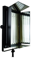 Fluorescent video lights are available with 2, 4 or 6 55W PLL tubes
