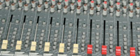 Audio mixer slider faders